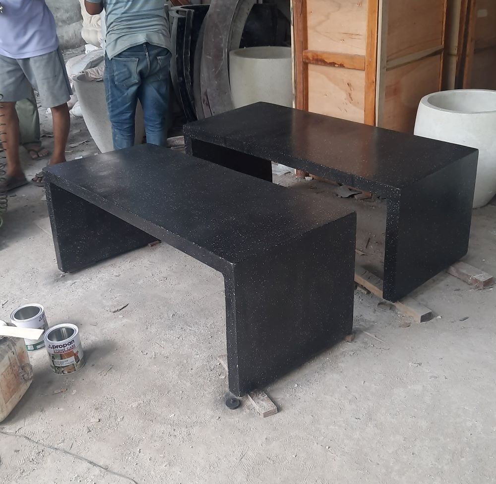 bangku taman terrazzo