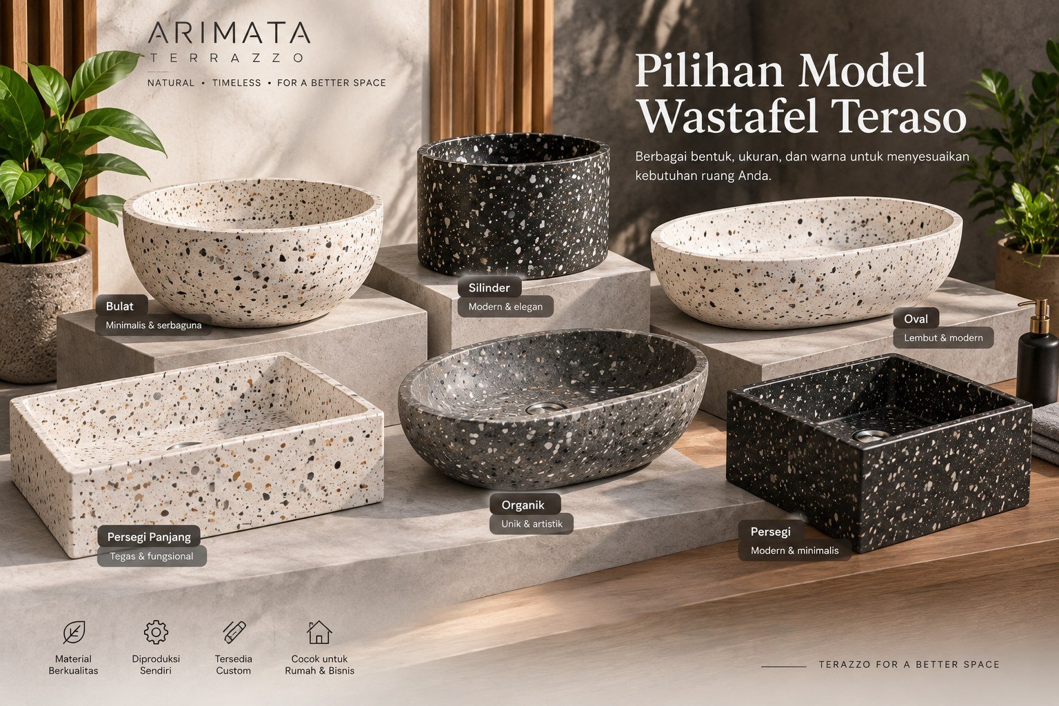 Pilihan Model Wastafel Teraso